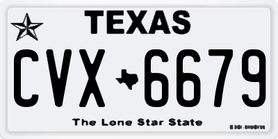TX license plate CVX6679