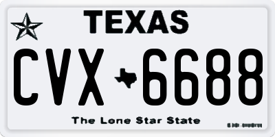 TX license plate CVX6688