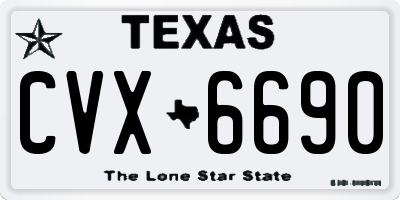 TX license plate CVX6690