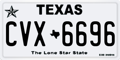 TX license plate CVX6696