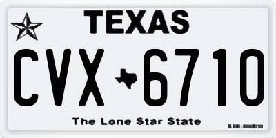 TX license plate CVX6710