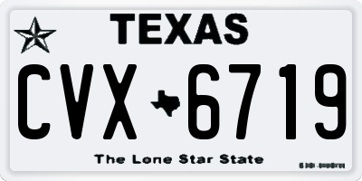 TX license plate CVX6719
