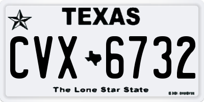 TX license plate CVX6732