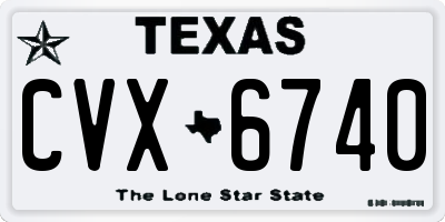TX license plate CVX6740