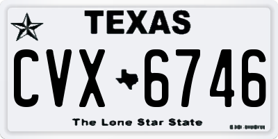 TX license plate CVX6746