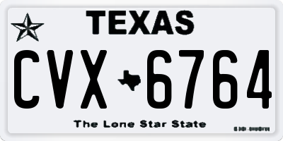 TX license plate CVX6764