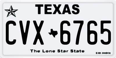 TX license plate CVX6765