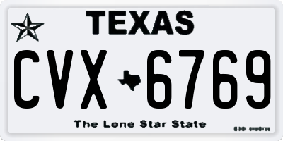 TX license plate CVX6769