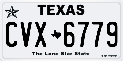 TX license plate CVX6779
