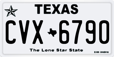 TX license plate CVX6790