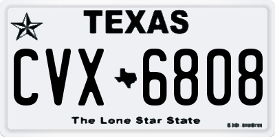 TX license plate CVX6808