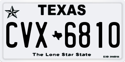 TX license plate CVX6810