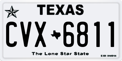 TX license plate CVX6811