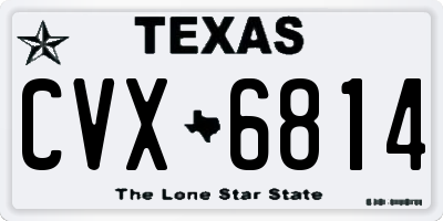 TX license plate CVX6814
