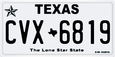 TX license plate CVX6819