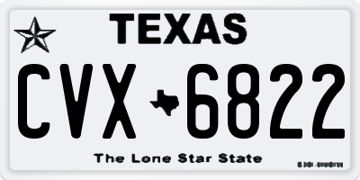TX license plate CVX6822