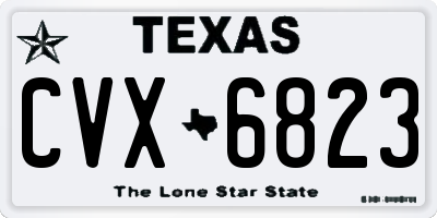 TX license plate CVX6823
