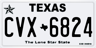TX license plate CVX6824