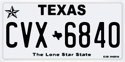 TX license plate CVX6840