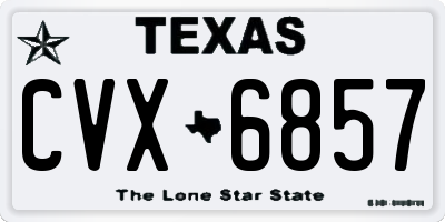 TX license plate CVX6857