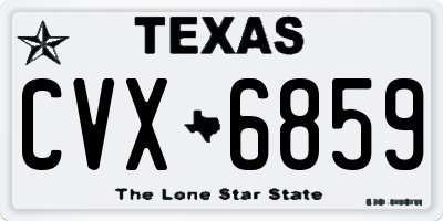 TX license plate CVX6859