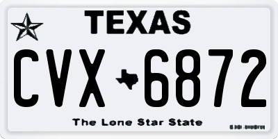 TX license plate CVX6872