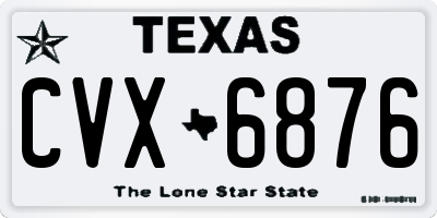 TX license plate CVX6876
