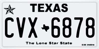 TX license plate CVX6878