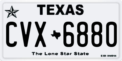 TX license plate CVX6880