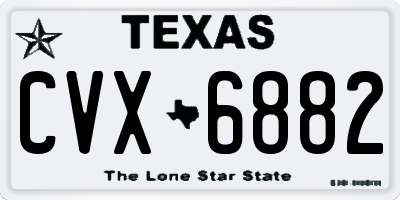 TX license plate CVX6882