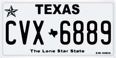 TX license plate CVX6889