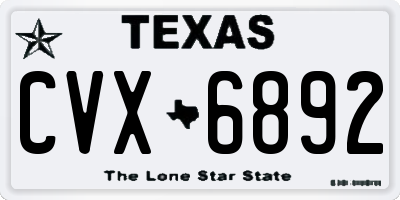 TX license plate CVX6892
