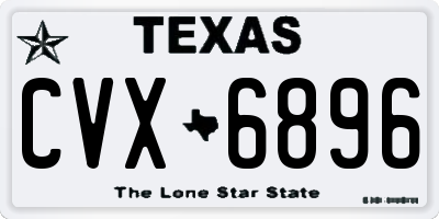TX license plate CVX6896