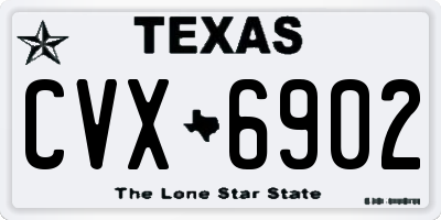 TX license plate CVX6902