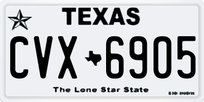 TX license plate CVX6905