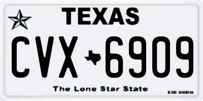 TX license plate CVX6909