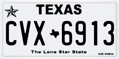TX license plate CVX6913
