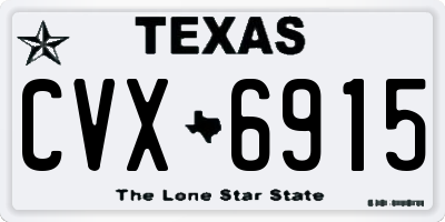 TX license plate CVX6915
