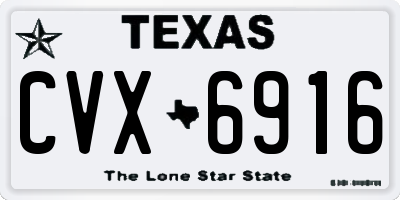 TX license plate CVX6916