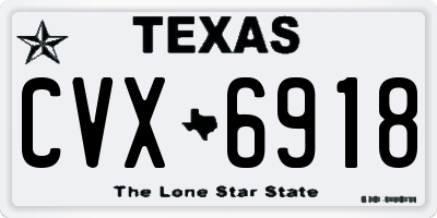 TX license plate CVX6918