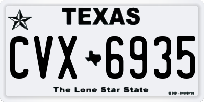 TX license plate CVX6935
