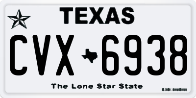TX license plate CVX6938