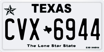 TX license plate CVX6944