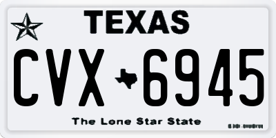 TX license plate CVX6945