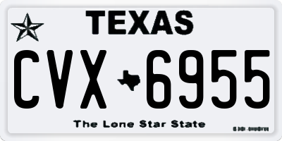 TX license plate CVX6955