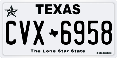 TX license plate CVX6958