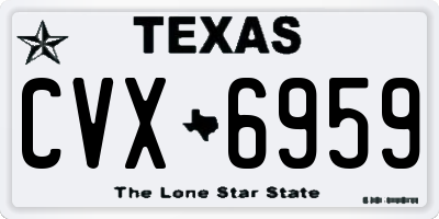 TX license plate CVX6959