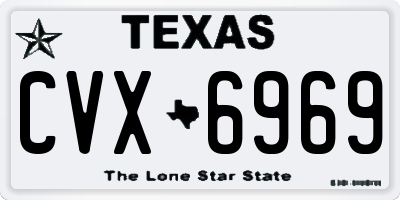 TX license plate CVX6969