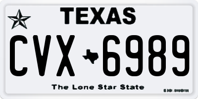 TX license plate CVX6989