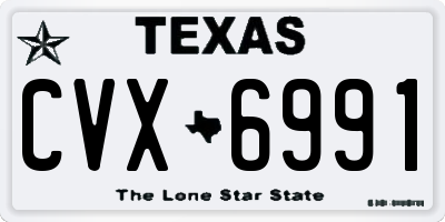 TX license plate CVX6991